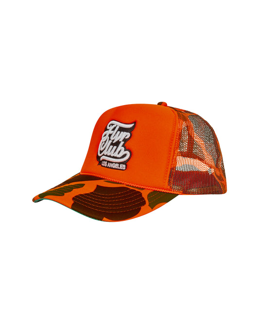 Trucker Hat Camo Orange